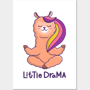 Cute Llama Little Drama Posters and Art